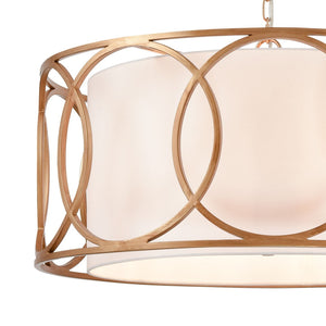 Atlas Ringlets 22" Wide 4-Light Chandelier - Modern Elegance with Soft Illumination for Any Space Matte Gold CL12415-GD