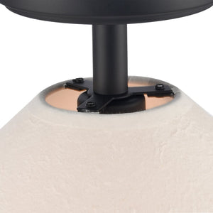 Atlas Rydell 14'' Wide 1-Light Semi Flush Mount - Modern Design for Coastal and Contemporary Spaces Matte Black and Parchment CL12419-BK