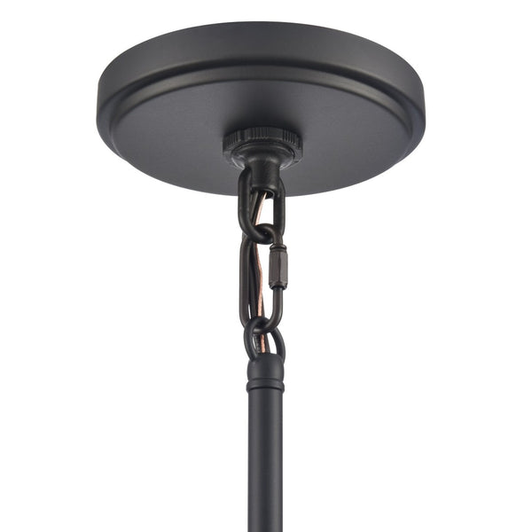 Atlas Rydell 9'' Wide Mini Pendant Light - Stylish Angled Shade for Cozy Illumination in Any Space Matte Black and Parchment CL12420-BK
