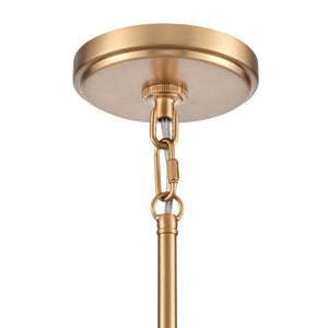 Atlas Rydell 9'' Wide Mini Pendant Light - Stylish Angled Shade for Cozy Illumination in Any Space Brushed Gold and Rattan CL12420-GD