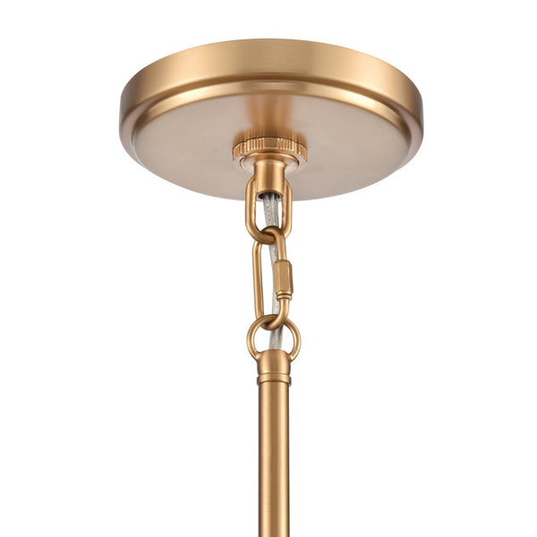 Atlas Rydell 9'' Wide Mini Pendant Light - Stylish Angled Shade for Cozy Illumination in Any Space Brushed Gold and Rattan CL12420-GD
