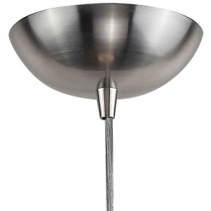 Atlas Seashore 7'' Wide Artisan Hand-Blown Glass Pendant - Unique Multicolor Shade in Satin Nickel Finish CL12425-MU