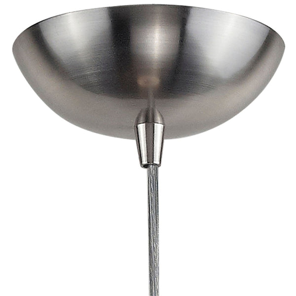 Atlas Seashore 7'' Wide Artisan Hand-Blown Glass Pendant - Unique Multicolor Shade in Satin Nickel Finish CL12425-MU
