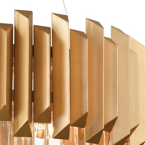 Atlas Seneca 26" Wide 6-Light Chandelier - Elegant Matte Gold with Crystal Prisms for Stunning Ambiance CL12428-GD