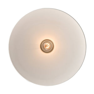 Atlas Surf 16'' Wide 1-Light Semi Flush Mount - Modern Textured White Design for Coastal-Inspired Spaces CL12449-WH