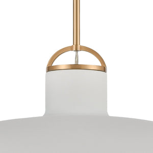 Atlas Surf Contemporary Coastal Pendant Light – Sleek Metal Shade for Modern Dining or Living Spaces Textured White 27'' CL12450-WH