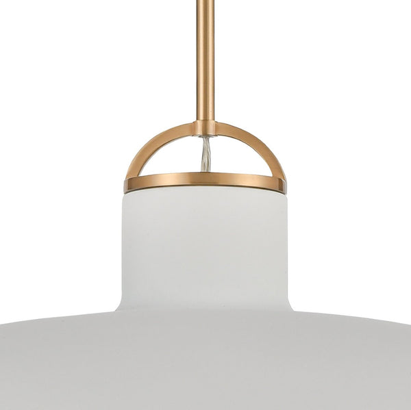 Atlas Surf Contemporary Coastal Pendant Light – Sleek Metal Shade for Modern Dining or Living Spaces Textured White 27'' CL12450-WH