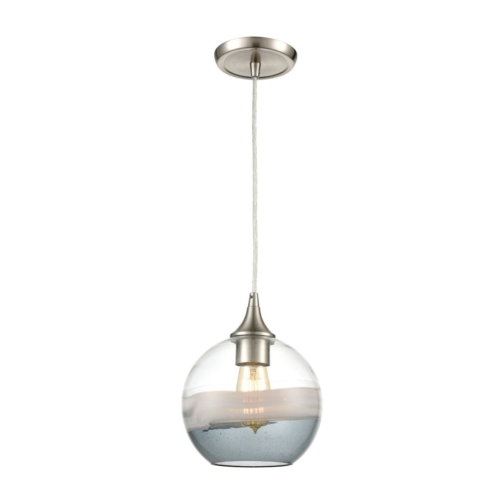 Atlas Sutter Creek 8" Wide Modern Pendant Light - Satin Nickel, Stylish Illumination for Home & Office CL12451-NK