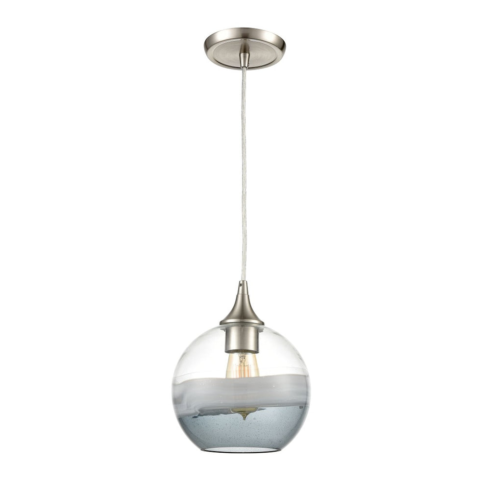 Atlas Sutter Creek 8" Wide Modern Pendant Light - Satin Nickel, Stylish Illumination for Home & Office CL12451-NK