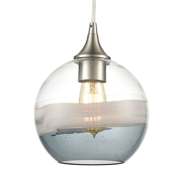 Atlas Sutter Creek 8" Wide Modern Pendant Light - Satin Nickel, Stylish Illumination for Home & Office CL12451-NK