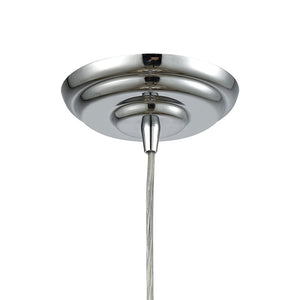 Atlas Swirl 5" Wide 1-Light Pendant - Contemporary Polished Chrome with Etched Glass Cylinder Shade CL12454-CH