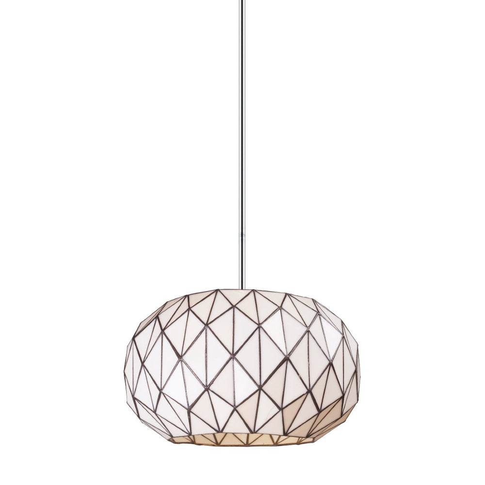 Atlas Tetra 16" Wide 3-Light Chandelier - Stunning Polished Chrome Design with Geometric Glass Elegance CL12461-CH