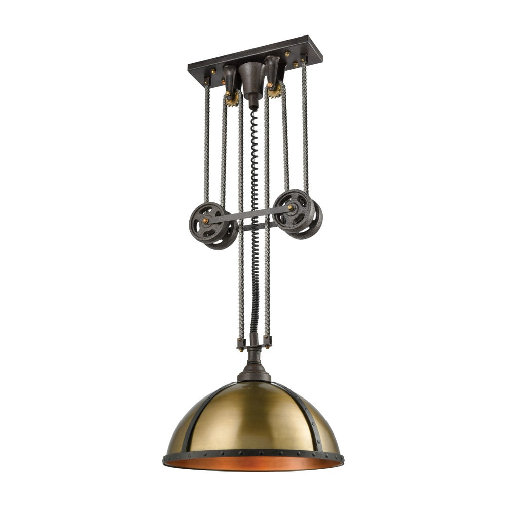 Atlas Torque 20" Wide Oversized 3-Light Vintage Rust Pendant - Industrial Style for Bold Spaces CL12464-BZ
