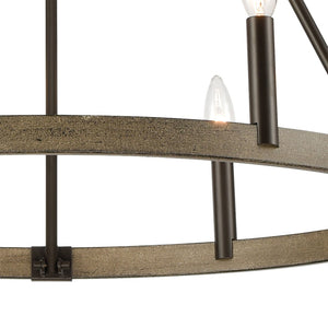Atlas Transitions Chandelier - Modern Candle-Style Lighting with Two-Tone Finish for Elegant Interiors Oil Rubbed Bronze 27'' CL12466-BZ