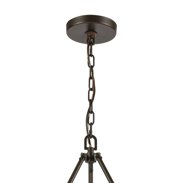 Atlas Transitions Chandelier - Modern Candle-Style Lighting with Two-Tone Finish for Elegant Interiors Oil Rubbed Bronze 27'' CL12466-BZ