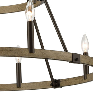 Atlas Transitions 36'' Wide 12-Light Chandelier - Elegant Two-Tone Design for Modern Dining & Living Spaces CL12467-BZ