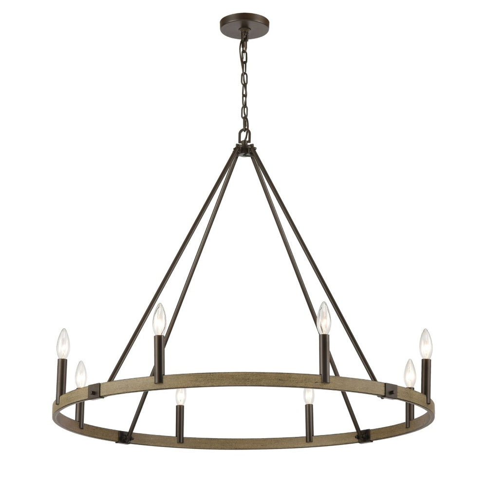 Atlas Transitions 36'' Wide 8-Light Chandelier - Elegant Oil Rubbed Bronze Design for Stylish Interiors CL12468-BZ