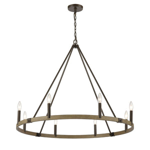 Atlas Transitions 36'' Wide 8-Light Chandelier - Elegant Oil Rubbed Bronze Design for Stylish Interiors CL12468-BZ