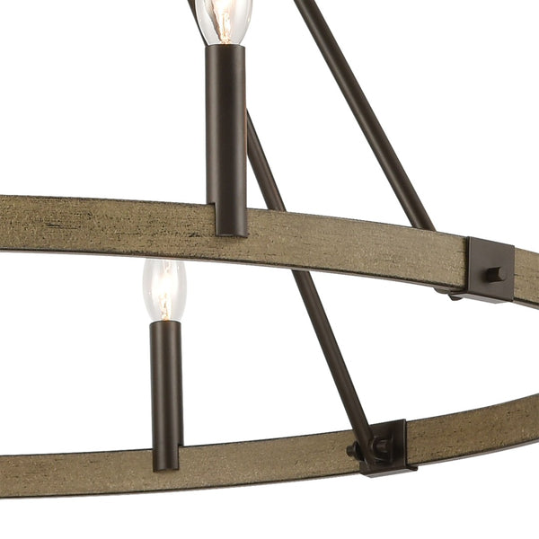 Atlas Transitions 36'' Wide 8-Light Chandelier - Elegant Oil Rubbed Bronze Design for Stylish Interiors CL12468-BZ