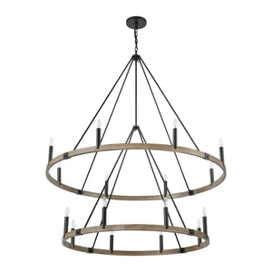 Atlas Transitions Chandelier - Modern Candle-Style Lighting with Two-Tone Finish for Elegant Interiors Oil Rubbed Bronze 56'' CL12470-BZ