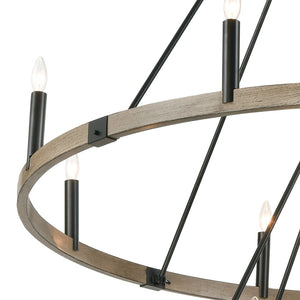 Atlas Transitions Chandelier - Modern Candle-Style Lighting with Two-Tone Finish for Elegant Interiors Oil Rubbed Bronze 56'' CL12470-BZ