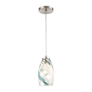 Atlas Turbulence 5" Wide 1-Light Pendant - Sleek Satin Nickel Fixture for Modern Task & Ambient Lighting CL12473-NK