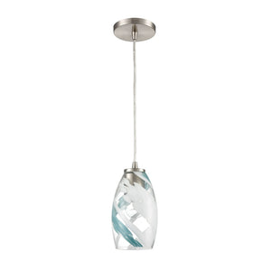 Atlas Turbulence 5" Wide 1-Light Pendant - Sleek Satin Nickel Fixture for Modern Task & Ambient Lighting CL12473-NK