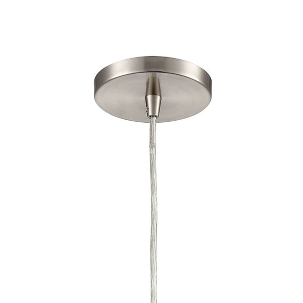 Atlas Turbulence 5" Wide 1-Light Pendant - Sleek Satin Nickel Fixture for Modern Task & Ambient Lighting CL12473-NK