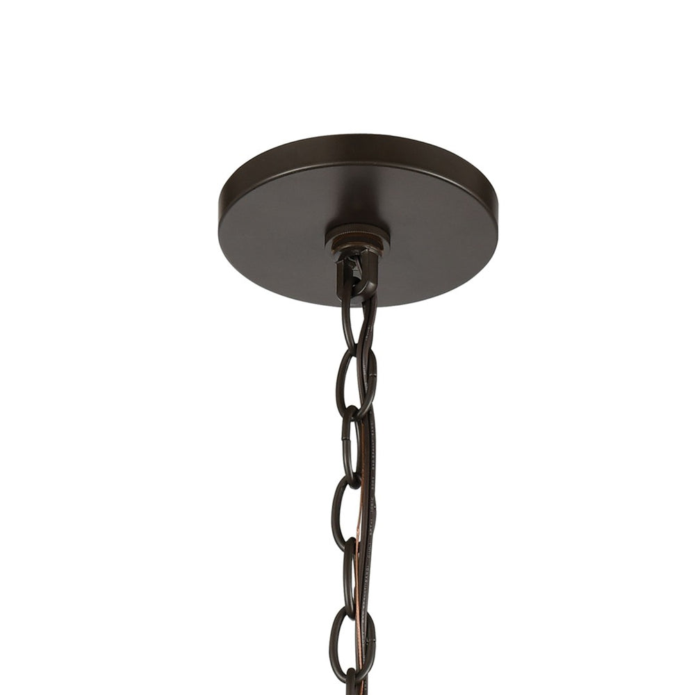 Atlas Tuscan Villa 12" Wide Pendant Light - Rustic Oil Rubbed Bronze with Clear Water Glass Shade CL12474-BZ