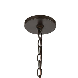 Atlas Tuscan Villa 12" Wide Pendant Light - Rustic Oil Rubbed Bronze with Clear Water Glass Shade CL12474-BZ