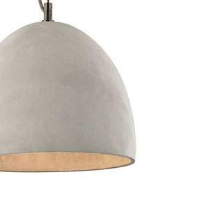 Atlas Urban Form 12'' Wide Mini Pendant Light – Weathered Grey Concrete & Black Nickel, Modern Industrial Style CL12477-GY