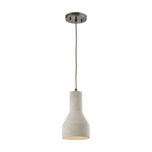 Atlas Urban Form Mini Pendant Light - Stylish Weathered Grey Concrete & Chic Accents for Modern Spaces Black Nickel 6'' CL12478-GY