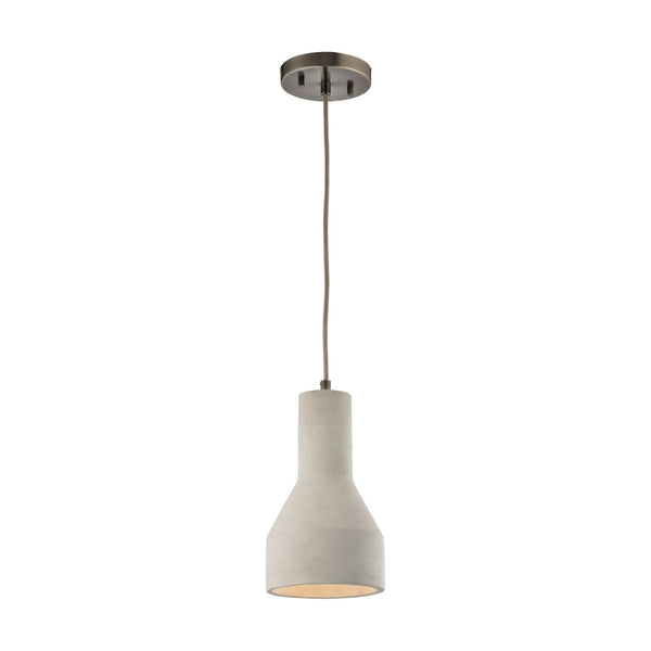 Atlas Urban Form Mini Pendant Light - Stylish Weathered Grey Concrete & Chic Accents for Modern Spaces Black Nickel 6'' CL12478-GY