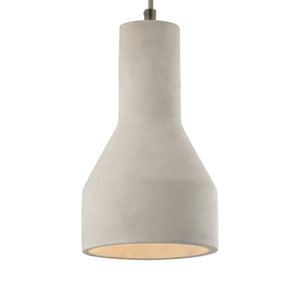 Atlas Urban Form Mini Pendant Light - Stylish Weathered Grey Concrete & Chic Accents for Modern Spaces Black Nickel 6'' CL12478-GY