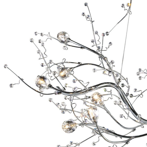 Atlas Viviana 40'' Wide 10-Light Chandelier - Contemporary Polished Chrome with Crystal Accents for Elegance CL12489-CH