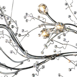 Atlas Viviana 40'' Wide 10-Light Chandelier - Contemporary Polished Chrome with Crystal Accents for Elegance CL12489-CH