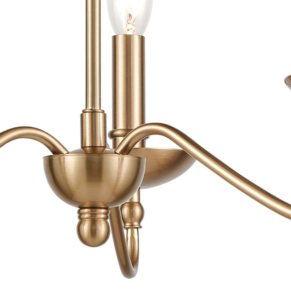Atlas Wellsley 18" 3-Light Chandelier - Elegant Burnished Brass Fixture for Dining & Living Spaces CL12498-BS