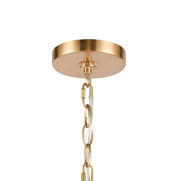 Atlas Wellsley Elegant 6-Light Chandelier for Dining Rooms and Foyers, Timeless Design with Warmth Burnished Brass 25'' CL12499-BS