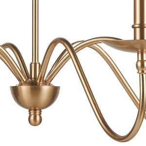 Atlas Wellsley Elegant 6-Light Chandelier for Dining Rooms and Foyers, Timeless Design with Warmth Burnished Brass 47'' CL12500-BS