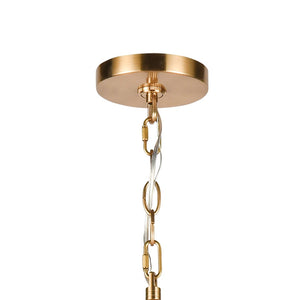 Atlas Wellsley Elegant 6-Light Chandelier for Dining Rooms and Foyers, Timeless Design with Warmth Burnished Brass 47'' CL12500-BS