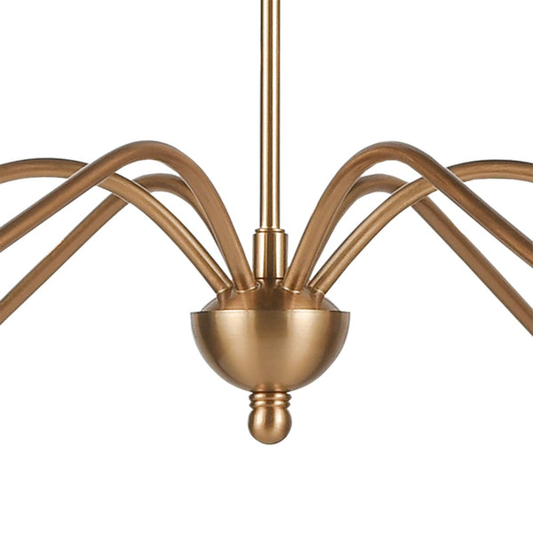 Atlas Wellsley 47'' Wide 6-Light Linear Chandelier - Elegant Burnished Brass for Modern & Traditional Spaces CL12501-BS
