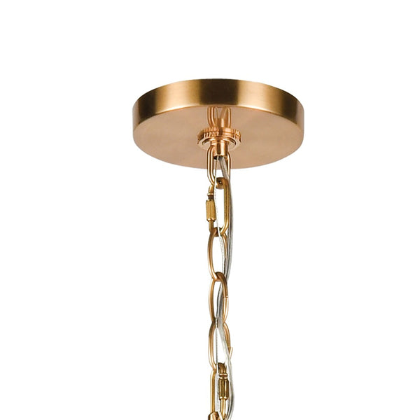 Atlas Wellsley 47'' Wide 6-Light Linear Chandelier - Elegant Burnished Brass for Modern & Traditional Spaces CL12501-BS