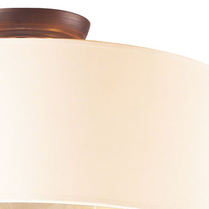 Atlas Winterberry 16'' Wide 3-Light Semi Flush Mount - Elegant Antique Darkwood with Glass Droplets CL12512-CO