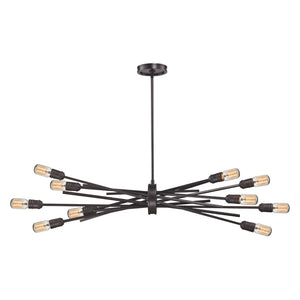 Atlas Xenia Chandelier - Contemporary 6-Light Linear Fixture with Adjustable Arms for Stunning Spaces Oil Rubbed Bronze 40'' CL12517-BZ