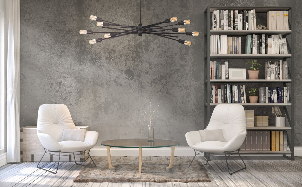 Atlas Xenia Chandelier - Contemporary 6-Light Linear Fixture with Adjustable Arms for Stunning Spaces Oil Rubbed Bronze 40'' CL12517-BZ