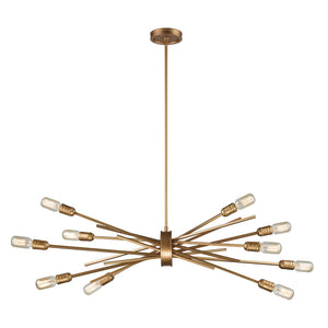 Atlas Xenia 42" Wide 10-Light Chandelier - Customizable Matte Gold Fixture for Modern Elegance & Style CL12517-GD