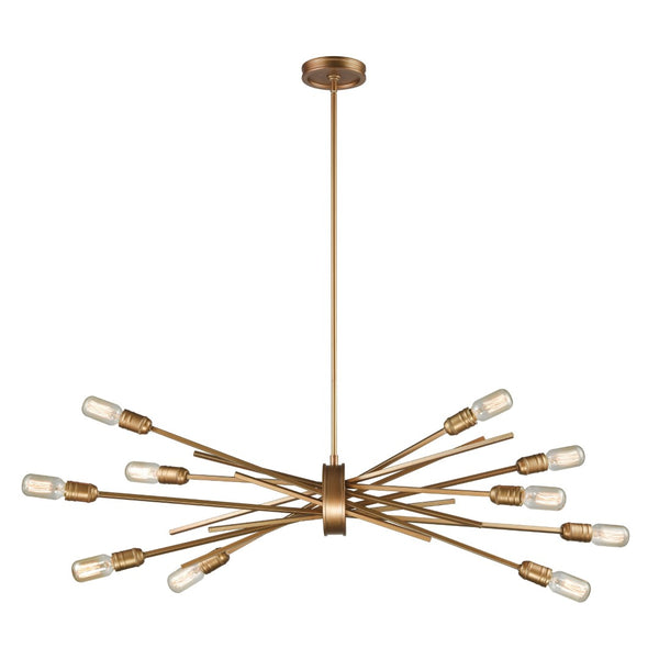 Atlas Xenia 42" Wide 10-Light Chandelier - Customizable Matte Gold Fixture for Modern Elegance & Style CL12517-GD