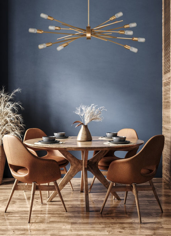 Atlas Xenia 42" Wide 10-Light Chandelier - Customizable Matte Gold Fixture for Modern Elegance & Style CL12517-GD