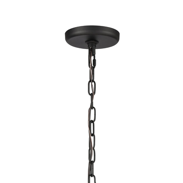 Atlas Continuance 30'' Wide 6-Light Chandelier - Modern Charcoal Elegance for Dining & Living Spaces CL12524-BK