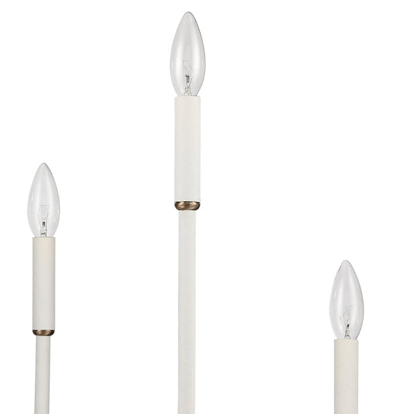 Atlas Continuance Modern 30'' Wide 6-Light Chandelier in Elegant White Coral for Stylish Room Ambiance CL12524-WH